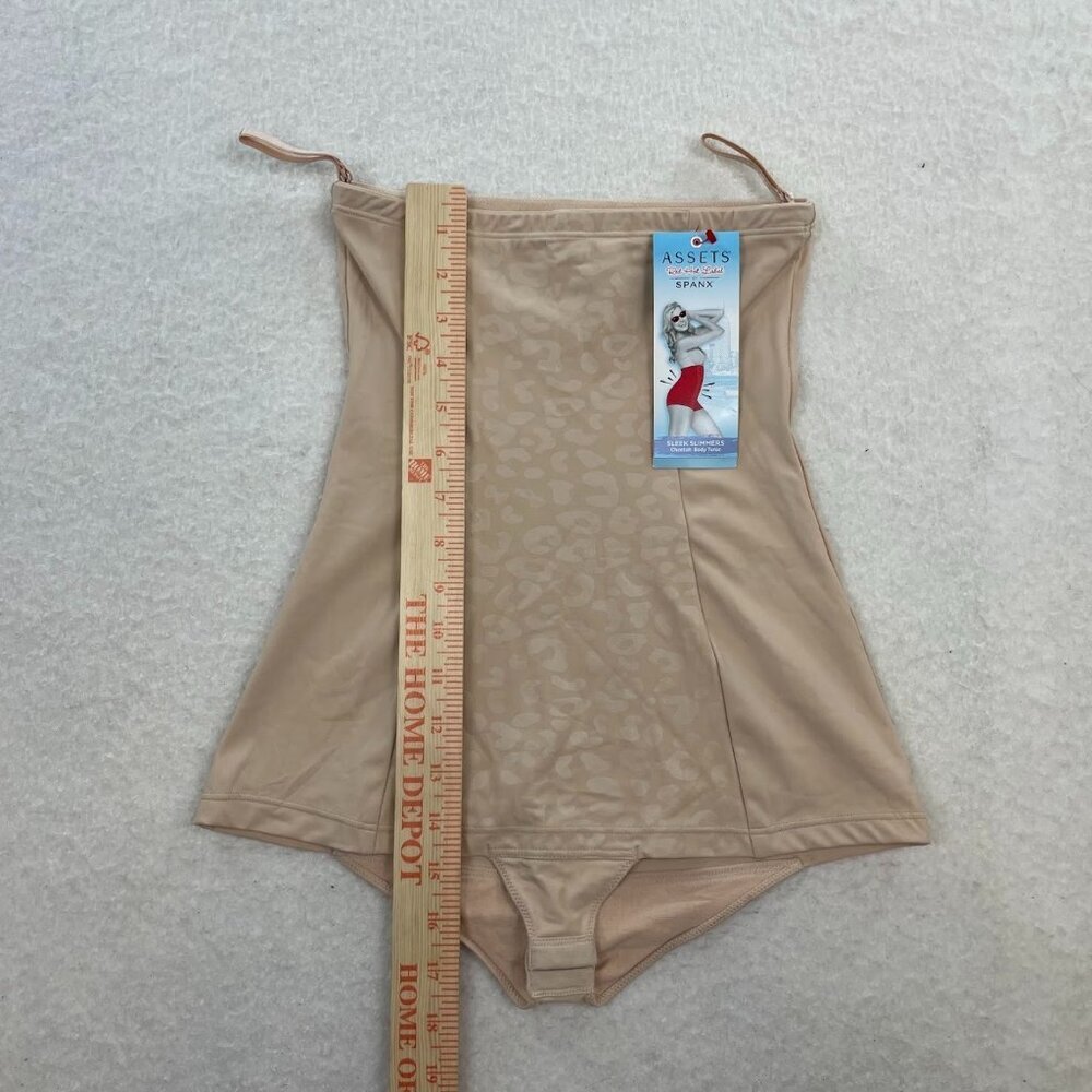 Assets Red Hot Label Spanx Nude Sleek Slimmers Cheetah Body Tunic Shape-wear L - Picture 4 of 7